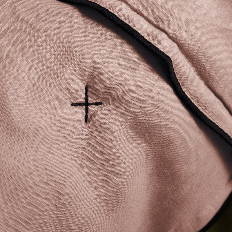 Carlina 100% Linen No Pattern Bedspread, W250 x L280cm, Pink