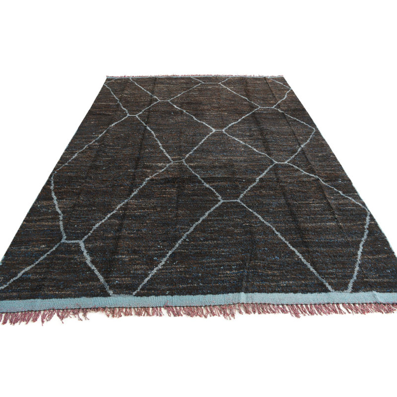 Tapis bleu et brun Iraheta