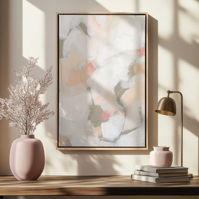 Hush Pink Abstract II, reproduction sur toile dans un cadre