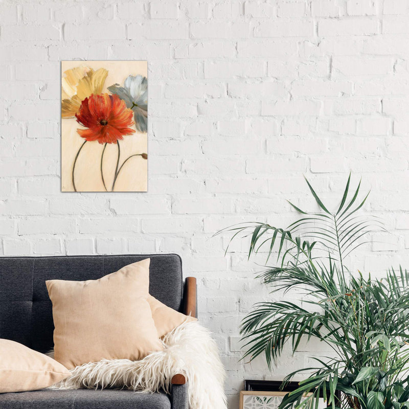 Poppy Palette I - Wrapped Canvas Painting, 66.04 cm H x 45.72 cm W x 3.175 cm D