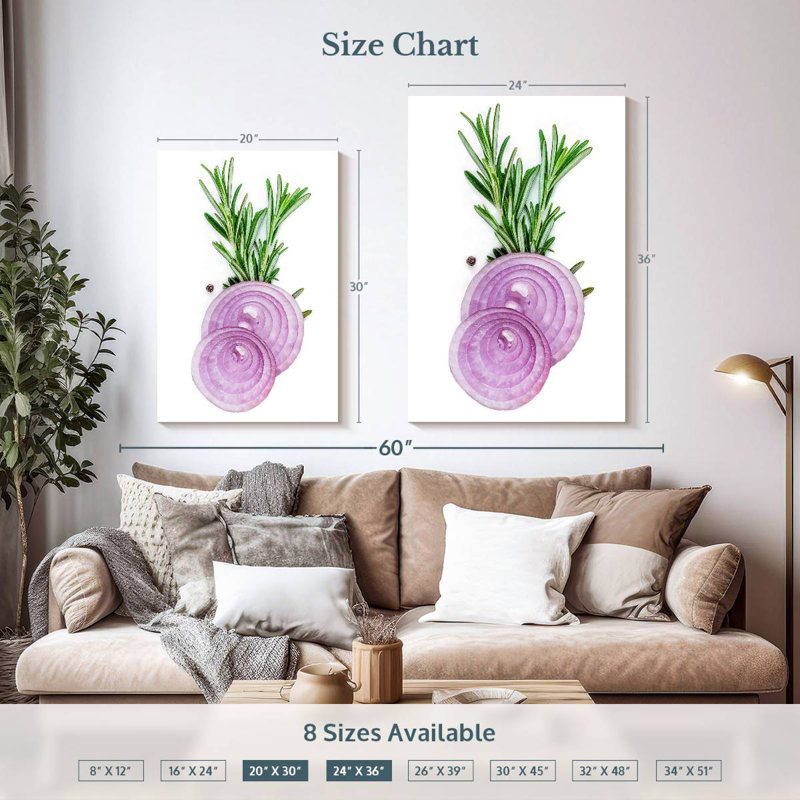 Yarlin Rosemary And Onion, 36" H x 24" W