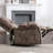 Foyil 41.34'' Oversized Manual Chair - Heated Massage Recliner with Super Soft Padding & Dual Cup Holders-1257845736