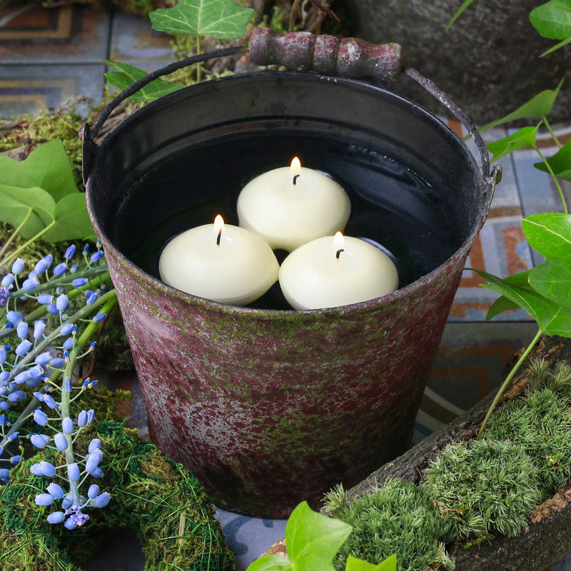 Floating Wax Candles - 12 Count, Large