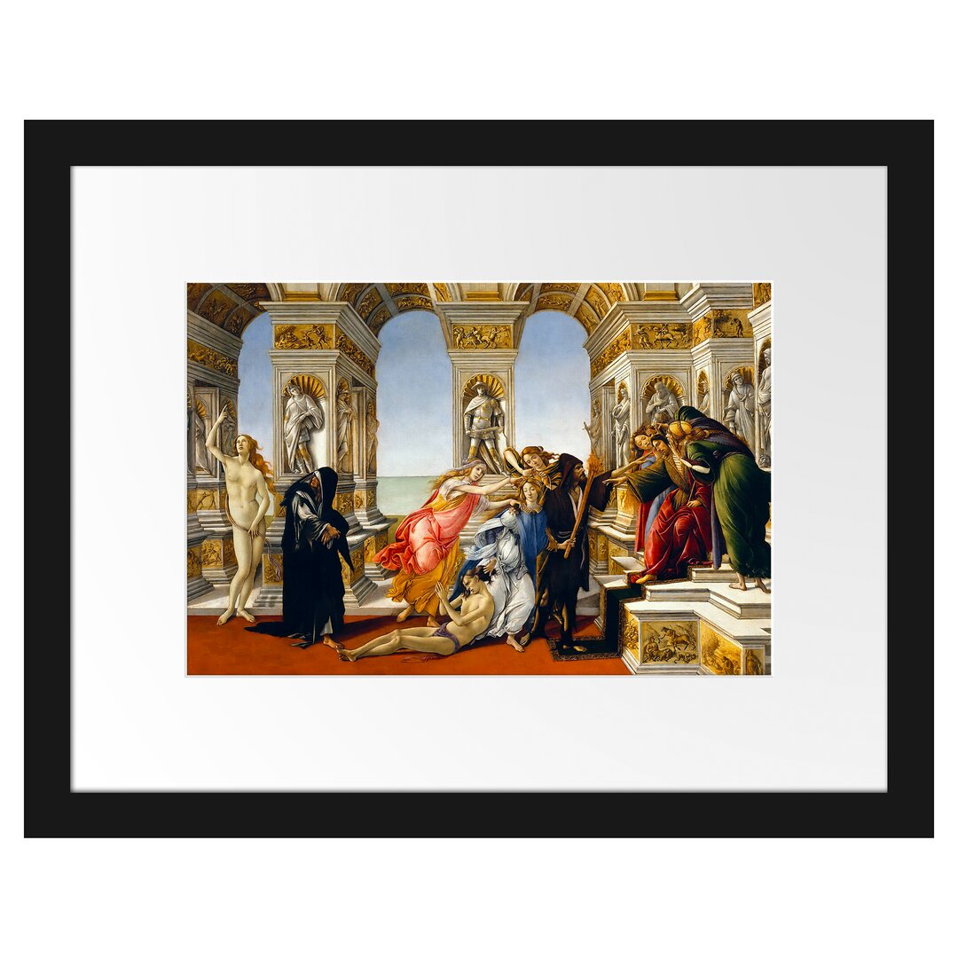 Gerahmter Kunstdruck The Slander of Apelles von Sandro Botticelli