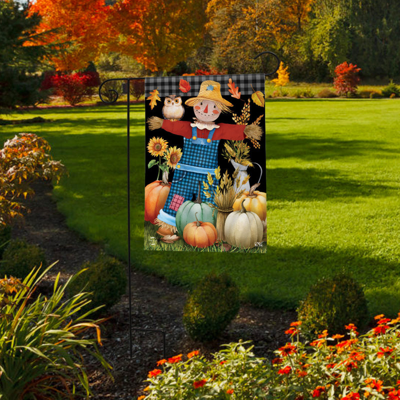 Friendly Scarecrow Garden Flag