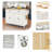 54.3 Inch Width Kitchen Island Cart with Cabinet and Drawers, 2 Locking Wheels, Adjustable Shelves-1346986729