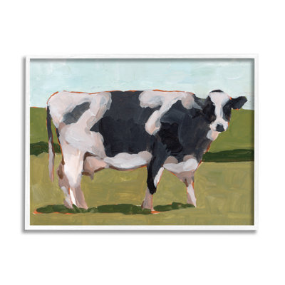 «Country Farm Cow, pâturages, bovins, peinture traditionnelle», impression