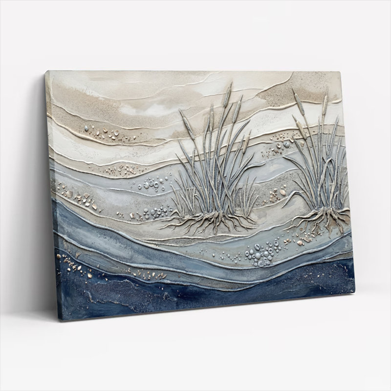 Ensemble de 1 tableau sur toile représentant des vagues océaniques, 32"H x 48"W, Wrapped Canvas