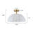 2-Light Flush Mount with Unique Cloud Glass