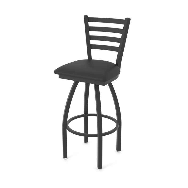 Jackie Swivel Stool, Vinyl-Black Vinyl, Black Wrinkle, Extra Tall (36" Seat Height)