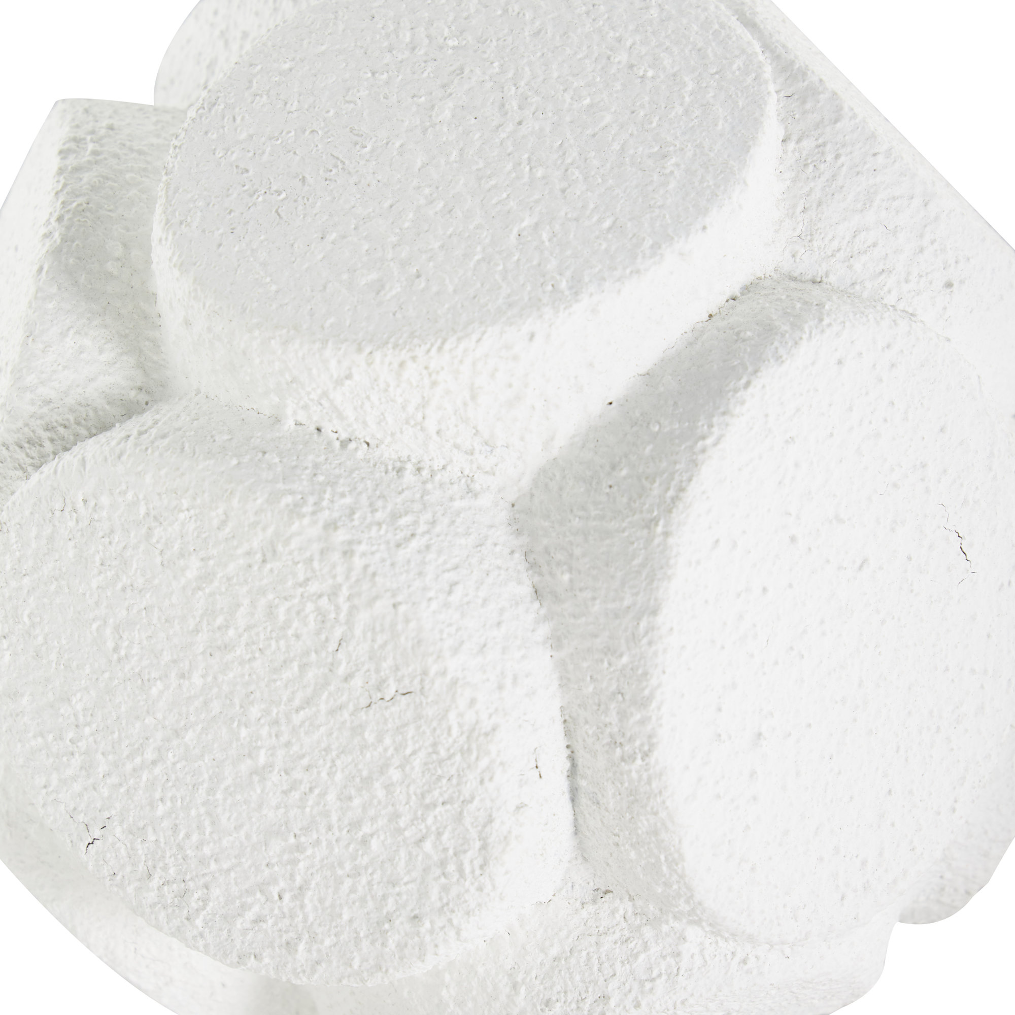 Jeryl Resin Textured Decorative White Orbs & Vase Filler with 3D Domes Set