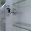 24 po X P 30 H, alliage d'aluminium argenté, armoire à pharmacie, miroir à DEL, trois lumières colorées, tablettes réglables, affichage caché de l'heure / température