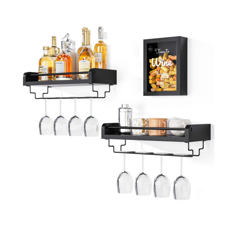 Bhuri Wine Glass Rack Black