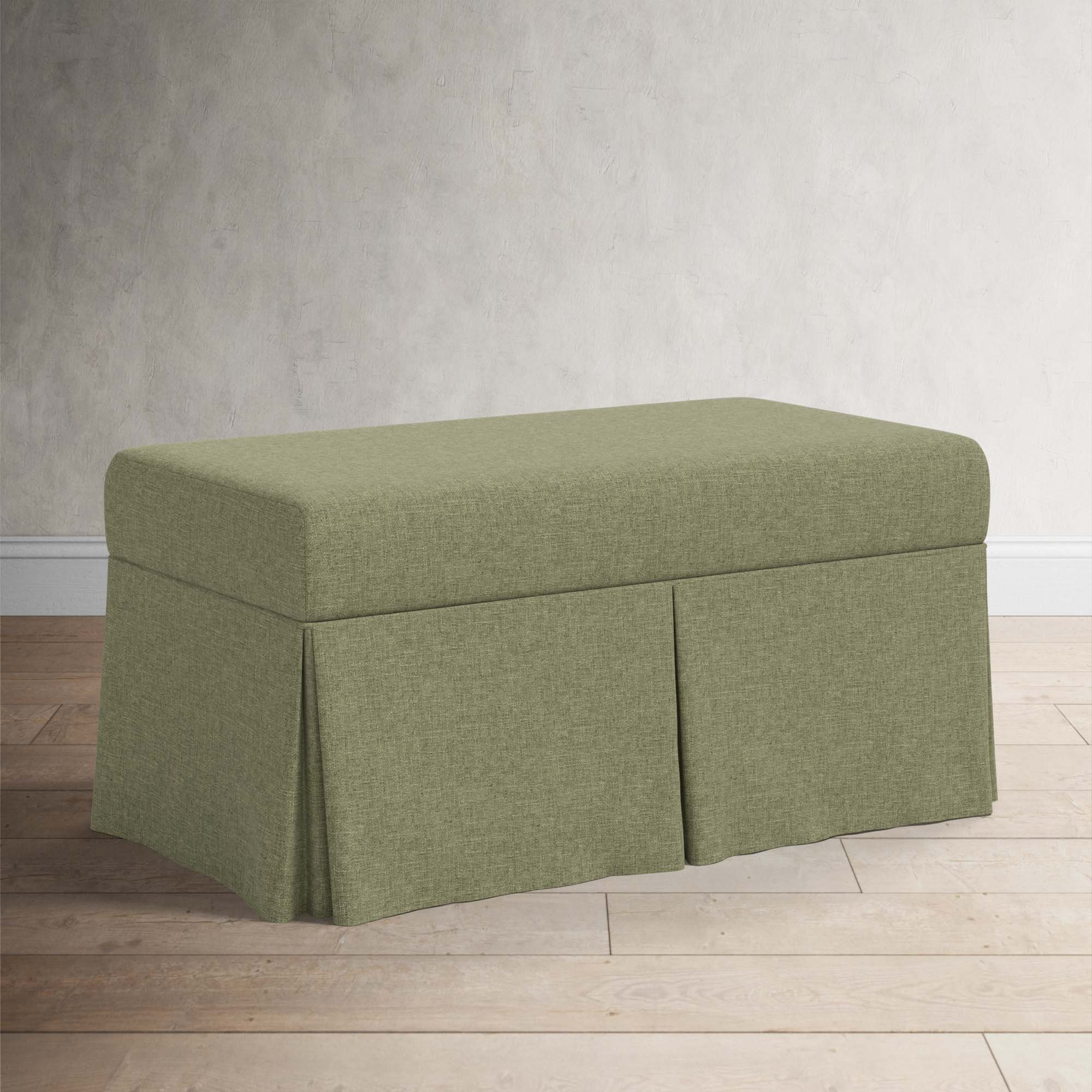 Wyatt Storage Bench, Zuma Laurel Textured Linen
