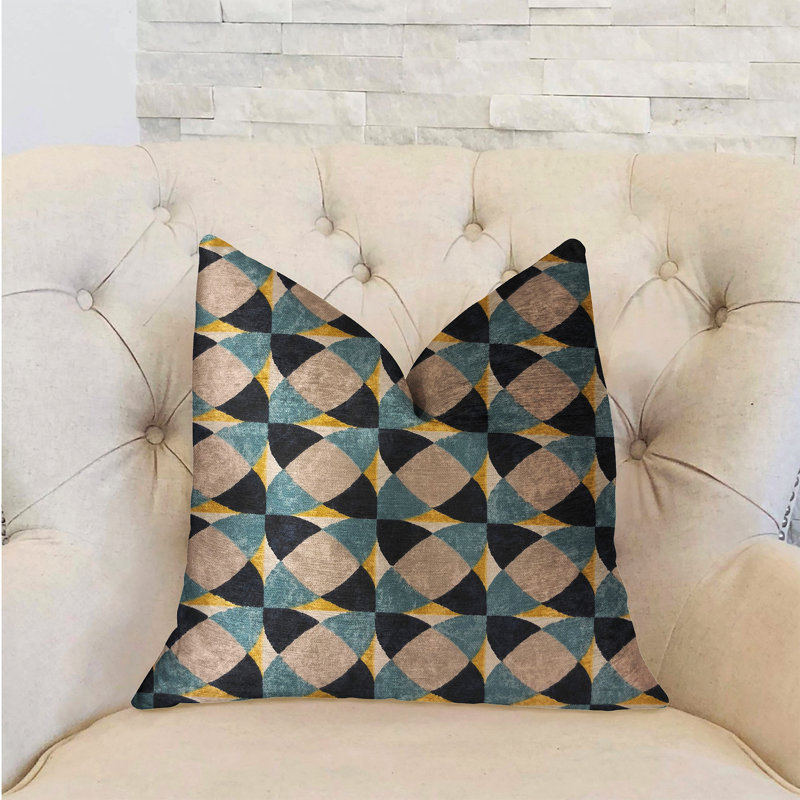 Geometric Outdoor Reversible Throw Pillow, 20" x 20", Throw Pillow