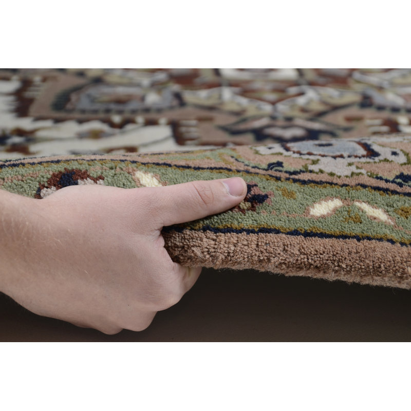 Haque Oriental Wool Hand Woven Area Rug, Rectangular 90 x 160 cm
