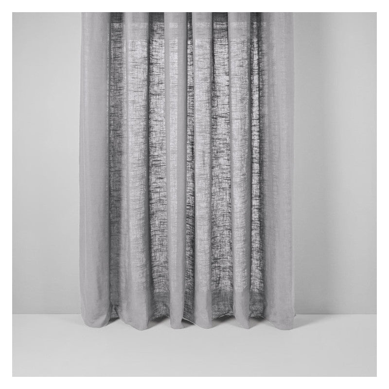 Bellavista Semi Sheer Curtain Single Panel, Width 200 x Drop 280cm, Pale Grey