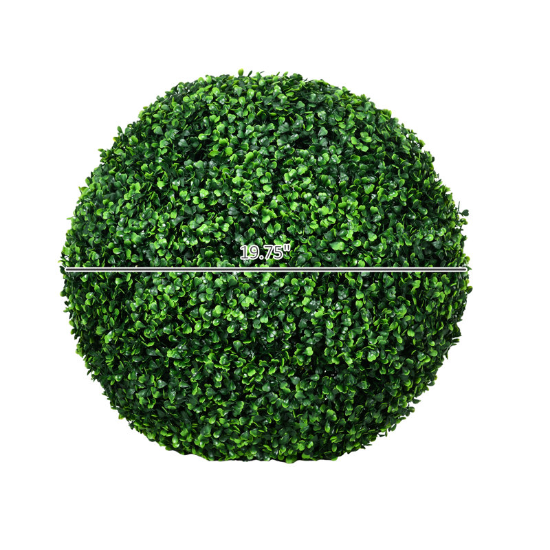Protège-boules artificiels 19,75 po, deux pour décorations d'extérieur, de 2, plantes en plastique