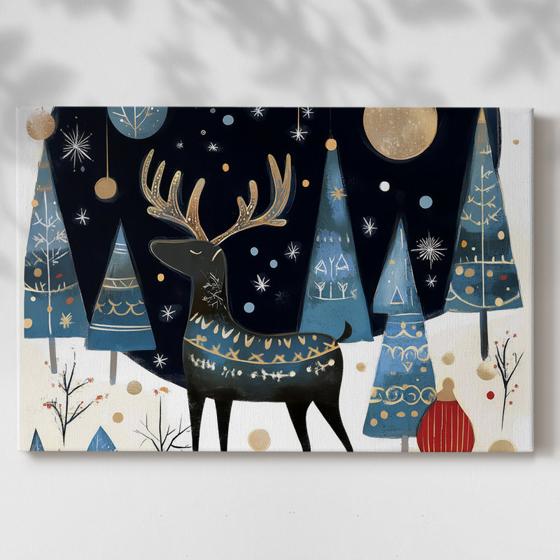Art de vacances de Noël III - toile tendue avec châssis-XXXI, H 12 po x l 18 po
