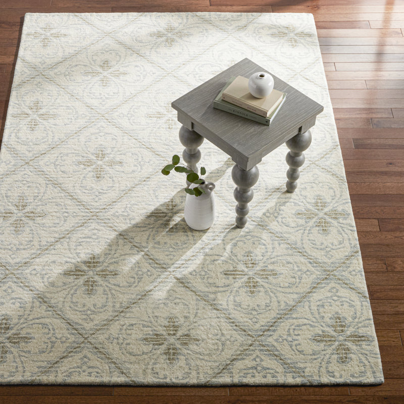 Tapis médaillon moderne bleu / ivoire Lillian August Luisa Lillian Lillian Lillian, Rectangle 9 pi x 12 pi