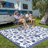 Floral Outdoor Rug Patio Waterproof Foldable Reversible Plastic Straw Rug for RV Camping, Picnic, Beach, Balcony, Deck & Garden-1863580682-1863580679