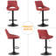 Swivel Upholstered Adjustable Height Counter Stool with Metal Frame-451780292