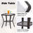 3-Piece Outdoor Patio Conversation Set with Swivel Rocking Chairs & Side Table – Wicker Lounge Furniture-1182246880