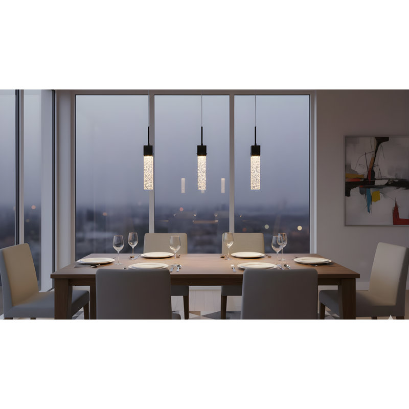 Savell 1 - Light Matte Black LED Single Pendant