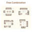 Ensemble de conversation modulaire en rotin avec coussins 8 pièces Darihanna-1284050781