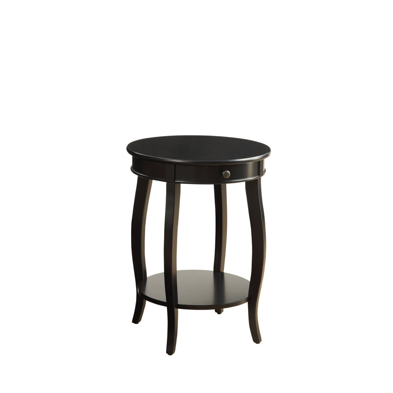 Black Finish Accent Table