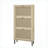 Shoe Storage Cabinets | 3-Door Freestanding Modern Engineered Rattan Shoe Storage Cabinet, Metal Base | Beige | Particle Board-2086957851