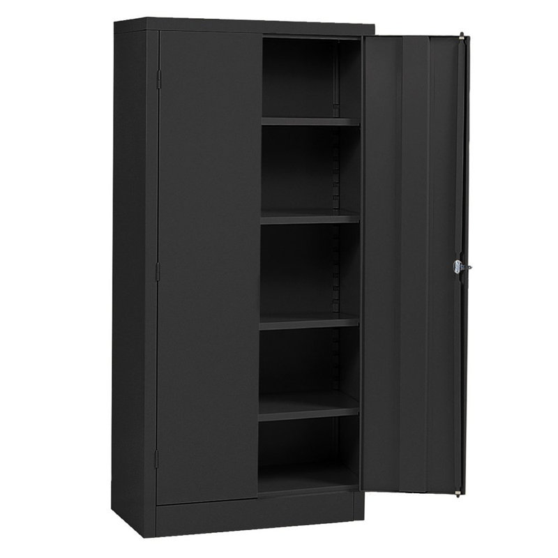Armoire de rangement à 4 tablettes, Noir