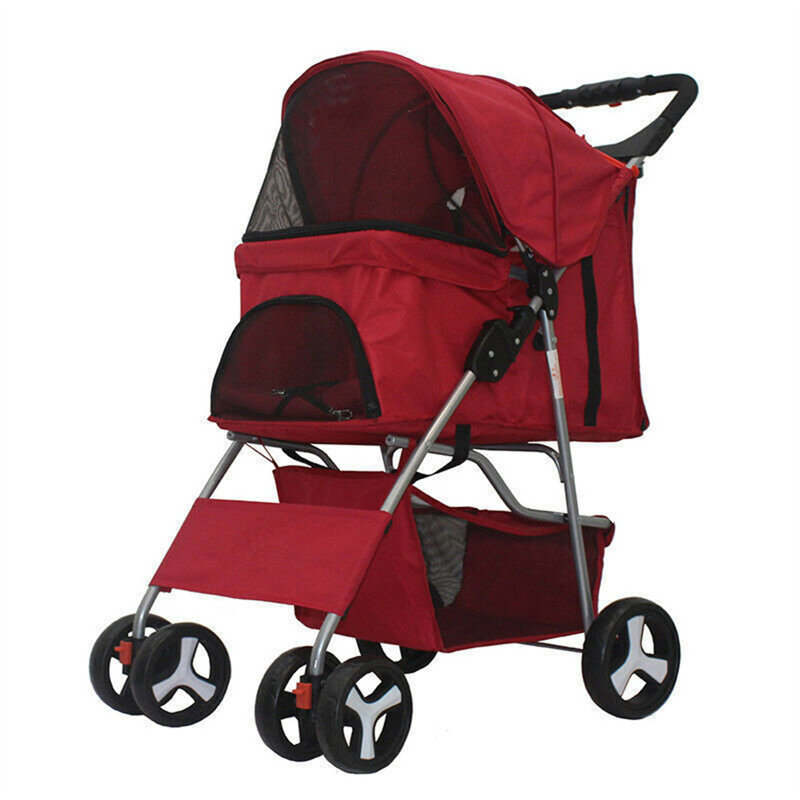 Foldable Pet Jogger Stroller, Red
