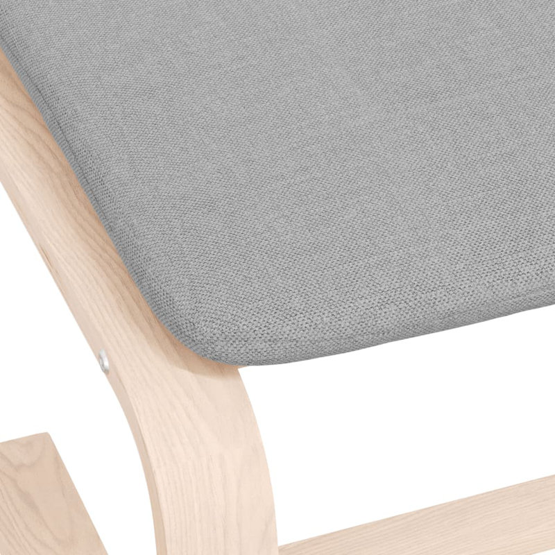 Nasire Upholstered Ottoman, Natural, Light Gray