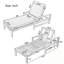 Chaise longue d'extérieur à dossier réglable en bois avec coussin moelleux-1206363143