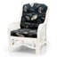 Fauteuil en velours capitonné naturel Agambir-118659465