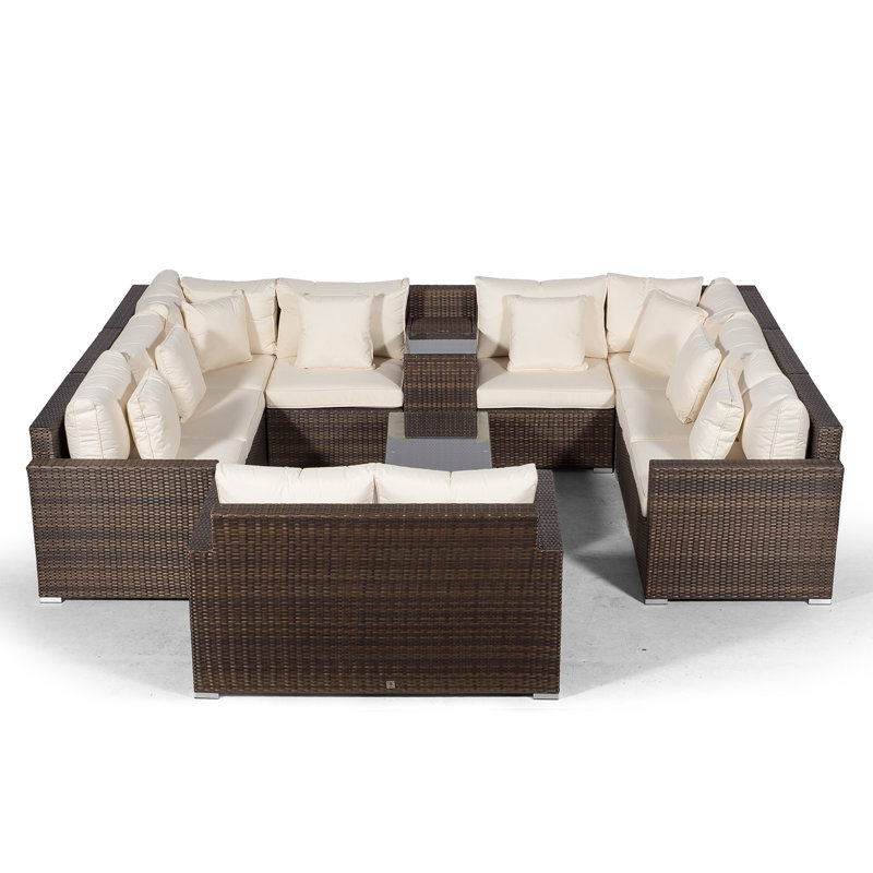Yancey 5 Seater Rattan Corner Sofa Set