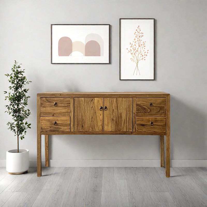 Modern Nostalgic Style Solid Wood Console Table