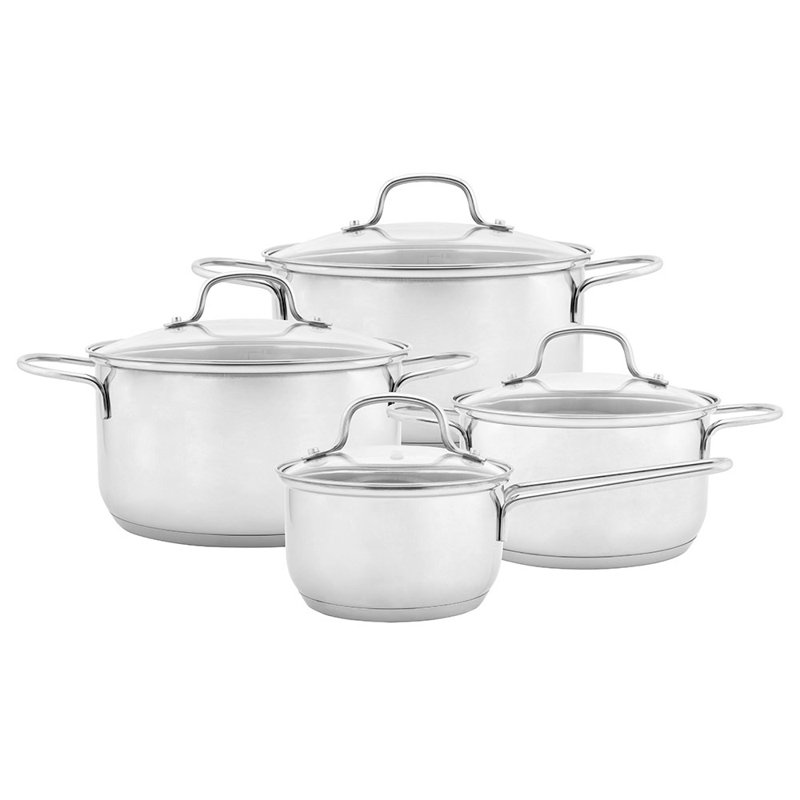 8 - Piece Stainless Steel Cookware Set