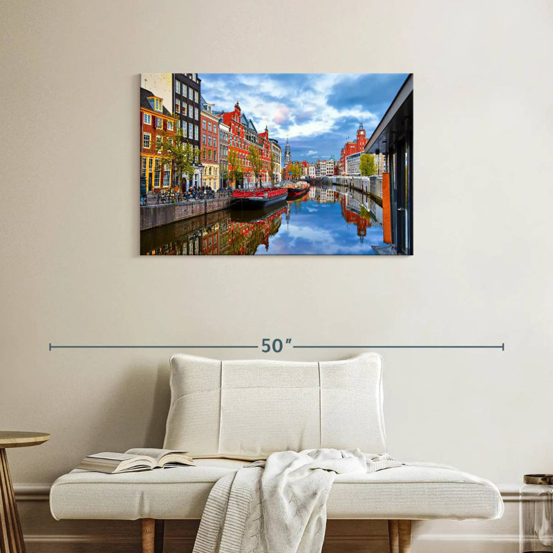 Picturesque amsterdam canal Sireci, H 24 po x l 36 po