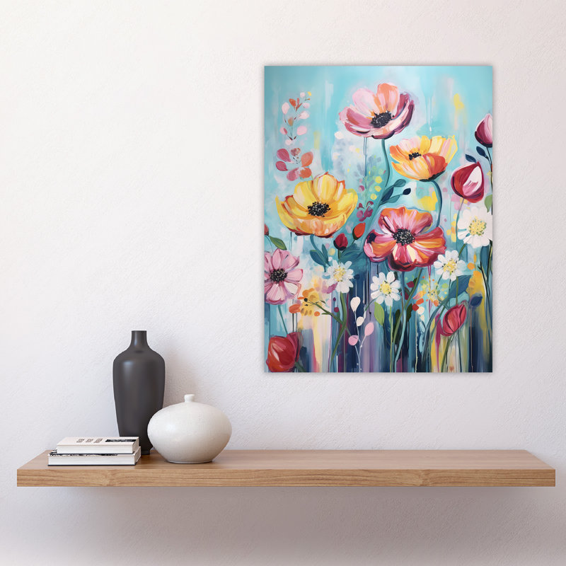 Flowers Elegant Watercolour Artwork Wildflower Meadow Large Wall Unframed Art Poster Print Thick Paper 18X24 Inch