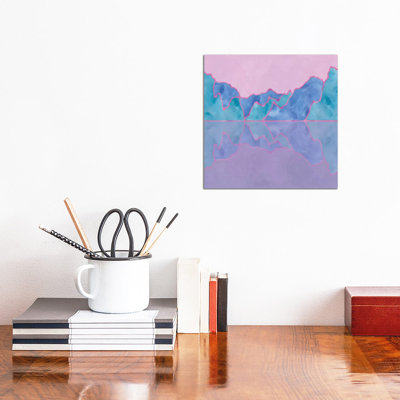 Mountain Reflection In Water - Pastel Palette by Alisa Galitsyna - Wrapped Canvas Gallery-Wrapped Canvas Giclée
