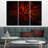 " Beautiful Red 3D Crystal Design " 3 - Pieces