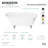 Kingston Brass Aqua Eden 53-Inch Cast Iron Oval Single Slipper Clawfoot Tub (No Faucet Drillings)-52368722