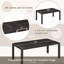 Ensemble de table de salle à manger vintage extensible pour 4 à 6 personnes avec 4 chaises rembourrées et 1 banc-981526401