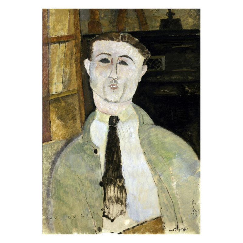 Paul Guillaume par Amedeo Modigliani - estampe numérique, H 28 po x l 22 po