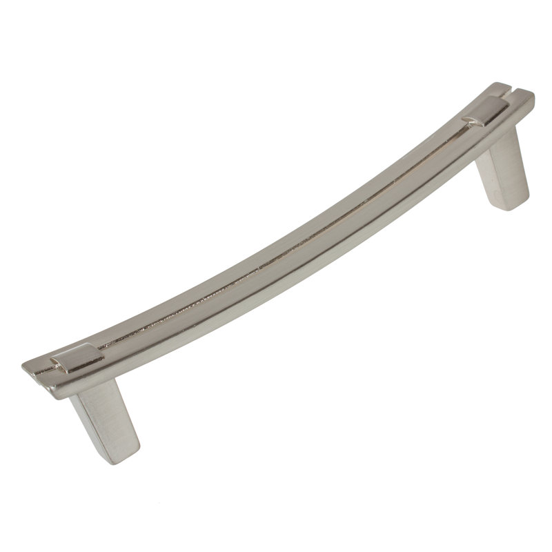 Poignée d'armoire courbée 5-1 / 16 po, Nickel satiné