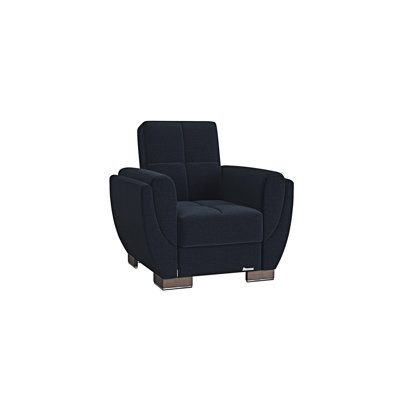 Fauteuil rembourré convertible avec rangement