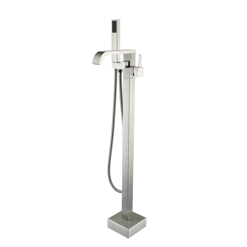 Robinet de baignoire autoportant à poignée double haut débit avec garniture