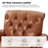 Alesha 36.5"W Traditional Cowhide Genuine Leather Accent Chair with Tufted Back-906151126
